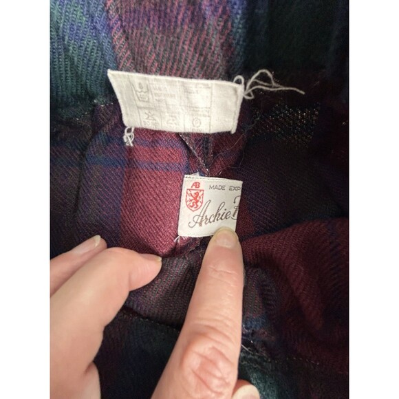Vintage Kids Pants Acrylic & Wool Tartan Plaid Archie Brown Sz 5? - Picture 4 of 8